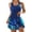 Dark Blue3, variant on Women's Racerback Skirted Two Piece Tankini Set, Floral Tummy Control Modest Bathing Suit for Beach Pool Vacation(Red/M)