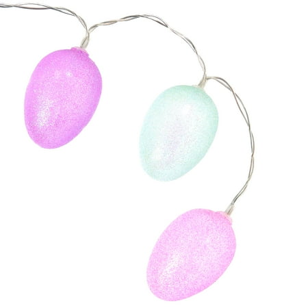 Way To Celebrate Easter Light-Up Glitter Egg Garland