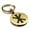 Gold, variant on Stainless Steel Religious IX Monogram Round Medallion Keychain Circle Ring