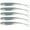 Gray, variant on 5pcs Artificial Floating Fishing Lure, Bionic Forked Tail Wobbler Soft Bait, Fishing Tackle For Saltwater