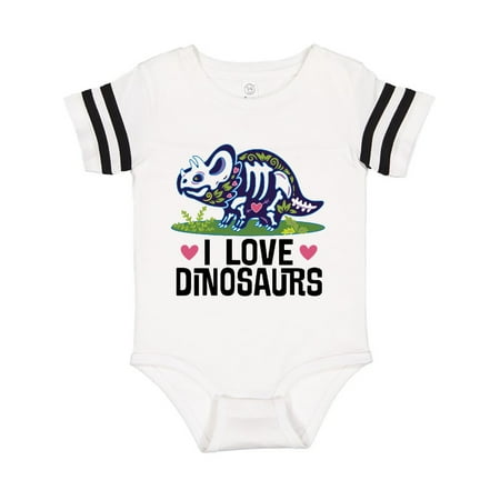 

Inktastic Girl Dinosaur I Love Dinosaurs Gift Baby Girl Bodysuit
