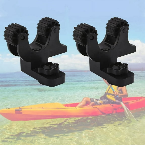Kayak Paddle Holder, 2 Pcs Black Kayak Track Mount Paddle Holders