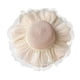 thumbnail image 2 of 56-58 cm circunferencia del sombrero sombrero de paja de encaje para mujer sombrero de verano borde ondulado protector solar de ala grande sombrero de playa junto al mar al aire libre, 2 of 6