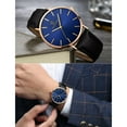 thumbnail image 3 of Jacenvly 2024 New Men Trendy Ultra Thin Watch Slim Leather Strap Stainless Steel Quartz Cool, 3 of 4
