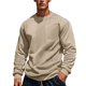 thumbnail image 1 of Blusas y camisas de manga larga con cuello redondo para hombre, blusas casuales de moda de color liso, blusas transpirables, blusas de manga larga con cuello redondo, blusas de poliéster para hombre, 1 of 9