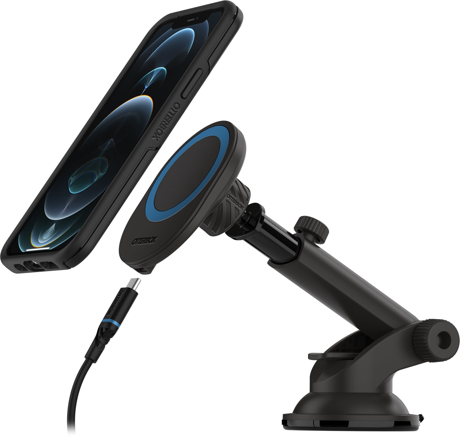 OtterBox Strive Series Wireless Charger Car Dash and Windshield Mount for MagSafe - Black