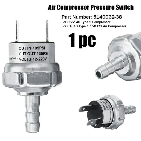 Reemplazo Del Interruptor de Control de Del Del Compresor de Aire 135/105 PSI 5140062-38 Yotijar Interruptor de compresor de aire