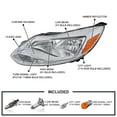 thumbnail image 3 of Spec-D Tuning Chrome Housing Clear Lens Headlights Compatible with 2012-2015 Ford Focus L+R Pair Head Light Lamp Assembly, 3 of 6
