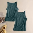 thumbnail image 2 of Yubnlvae Débardeur Ample en Lin Sans Manches Grande Taille, Adapté pour L'Extérieur, Débardeur Respirant Sans Manches pour Femmes, Débardeur Décontracté, Liquidation! Uni, Col Rond, Vert, G, 2 of 5