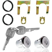 Carkio GMC LP134 608307 Ignition and Door Lock Key Cylinder Set of 2 with 2 Keys Compatible with Truck C10 C20 C30 1500