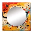 thumbnail image 2 of Designart "All That Jazz Colorful Joyful Expression" Abstract Collages Square Mirror For Wall Decor - Large Yellow Square Mirror Printed Wall Decor - Transitional Square Living Room Mirror, 2 of 5