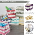 thumbnail image 7 of CC Home Furnishings 17" Gray Solid Pattern Large Sized Rectangular Paper Basket with Rope, 7 of 7
