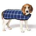 thumbnail image 5 of cuteNfuzzy Reversible All Season Reflective Blue Plaid Dog Coat Medium Weight, 5 of 5