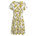 thumbnail image 4 of Teacher Pencils Dress Fashion Beach Short Sleeve Dresses Female Party Printed Sundress, 4 of 7