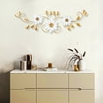 thumbnail image 2 of Homebeez Flower-Shaped Wall-Mounted Room Modern Metal Wall Art, Gold Hanging Flower Accent Decor Christmas Thanksgiving Decoration, 2 of 5