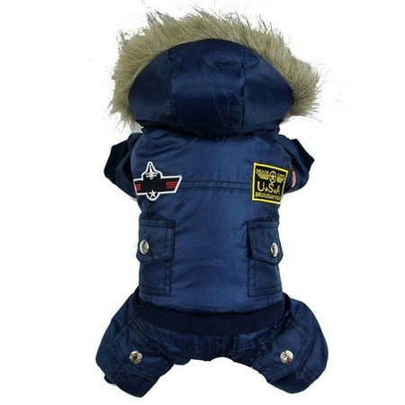 - USA Air Force Design Pet Puppy Coat Jacket for Small / Medium / Large Dogs, Waterproof Warm Jumpsuits Cloth Hoody Costume Apparel Hoodies Jackets Pet Dog Clothes for Cold Winter