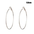 thumbnail image 3 of 1 par de pendientes de aro, colgantes de oreja redondos de estilo Simple creativo, accesorio de moda, adornos de orejas para decoración dorada Ropa, zapatos y accesorios Miscelánea Plata 9cm Sonducket AP009026-25B, 3 of 6