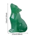thumbnail image 6 of sunsanly Natural Stone Sitting Wolf Figurine Positive Healing Energy Hand-carved Colorful Faux Crystal Animal Statue Desktop Decoration Ornament, 6 of 8