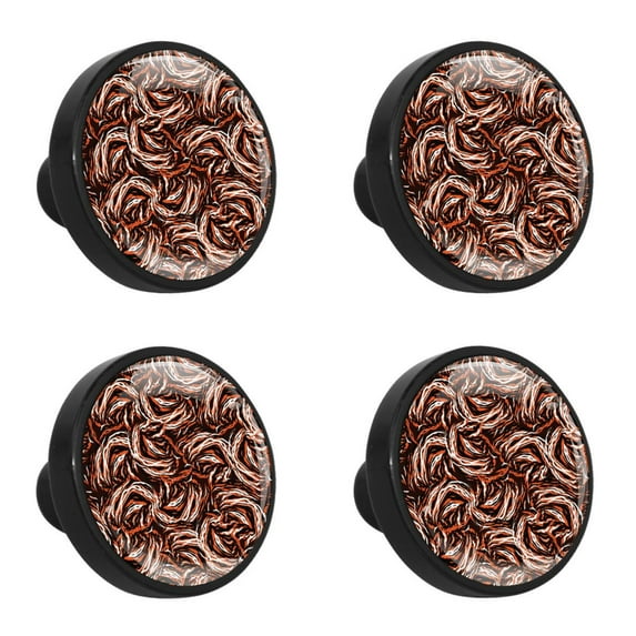 4 Pcs Abstract Knobs for Kitchen Cabinet Cupboard Dresser Bookcase Drawer Pulls Handles Round Home Decor