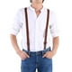 thumbnail image 1 of Fdit Tirantes Botones,2 Colores Hombres Mujeres Tirantes Sólido Ajustable Banda Elástica Botón Hebilla Pantalones Pantalones Tirantes(12 * 10 * 3cm-marrón) Amonsee No, 1 of 4