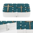 thumbnail image 4 of Easter PU Leather Travel Jewelry Organizer Box with Removable Compartment and Bracelet Holder, 4 of 6