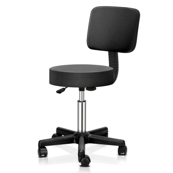 Zimtown Rolling Bar Stool Adjustable Hydraulic Massage Spa Salon Beauty Chair With Backrest Black