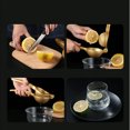thumbnail image 2 of Exprimidor de limón con diseño de ranura roscada, exprimidor manual de frutas con agarre ergonómico para una limpieza rápida en su cocina, restaurante, fiesta (oro elegante), 2 of 6