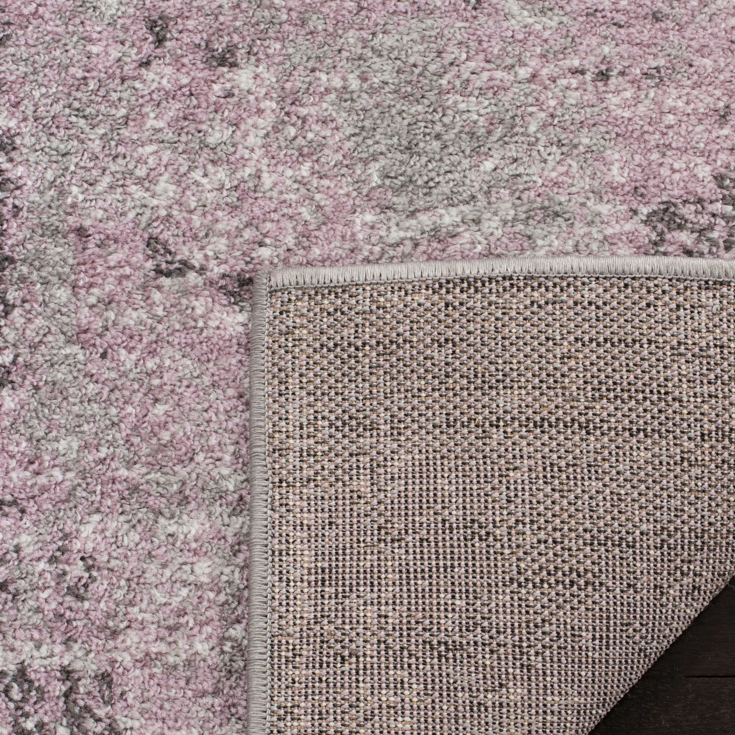 SAFAVIEH Adirondack Johna Abstract Area Rug, Light Grey/Purple, 4' x 6'
