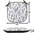 thumbnail image 5 of Flower Chair Seating Cushion Set of 2, Watercolor Lavender Flowering Fragrant Pale Plant Essential Oil Extract Temperate, Seat Pads with Anti-slip Backing, 16"x16", Violet Green, by Ambesonne, 5 of 7