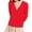 I, variant on Red-Women's V Neck Long Sleeve Shirt Women's Lightweight V Neck Cardigan Sweater Red Women Silk Shirts Thermal Underwear Top(XXL)