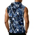 thumbnail image 7 of Men’s Athletic Sleeveless Hoodie with Drawstring Hood and Front Pocket Casual Loose Fit Camouflage Patterned Vest Top, 7 of 7
