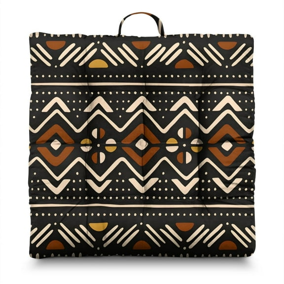 Dutch Velvet Meditation Floor Pillow 22 Inch, Square Boho Cushion for Relaxing in Reading Nooks