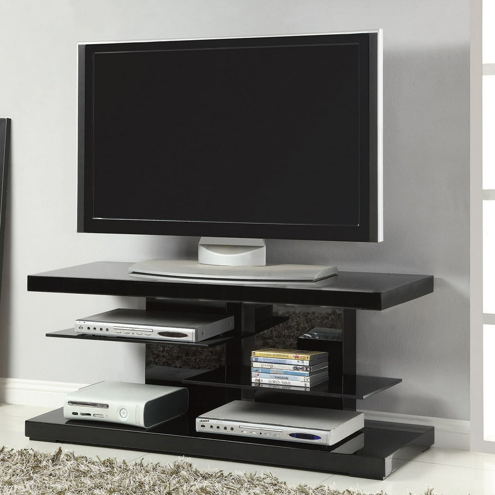 Contemporary Glossy White TV Console ( 700825 )