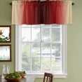 thumbnail image 3 of Dark Red Yellow Ombre Curtain Valances for Windows, Kitchen Valance Window Treatments Panel 2 Pack, Farmhouse Modern Gradient Art Rod Pocket Short Curtains for Bathroom Bedroom 42 x 12 Inch, 3 of 8
