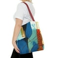 thumbnail image 4 of vintage style Art shopping blue storage tote handbag, 4 of 4
