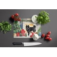 thumbnail image 2 of German Spitz Cozy Christmas Glass Cutting Board Large 12 in x 15 in, 2 of 5