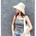thumbnail image 5 of Sombrero para el sol KAIYANG mujer suave plegable algodón ala ancha color azul marino y beige, 5 of 5