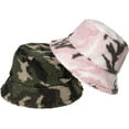 thumbnail image 3 of CoCopeaunts Camo Bucket Hat for Men Winter Winter Warm Sunshade Windproof Cap Foldable Wear-Resistant Thick Lambs Wool Basin Hat, 3 of 8