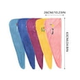 thumbnail image 3 of 5 Pack Microfiber Twist Hair Towel Wrap for Women College Students Dorm, Quick Dry Towelettes with Buttons, 5 Kids And Women'S Soft Dry Hair Towelettes with Embroidery, 3 of 9