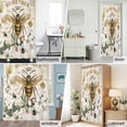 thumbnail image 6 of Bees Flowers Fabric Shower Curtain Lily Flower Pear Blossom Floral Crown Retro Washable Shower Curtains for Bathroom, Waterproof Bath Curtain with Hooks Home Decor 72x72in, 6 of 8