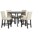 thumbnail image 2 of New Classic Furniture Crispin 48" Round Melamine Wood Counter Table in Gray, 2 of 5