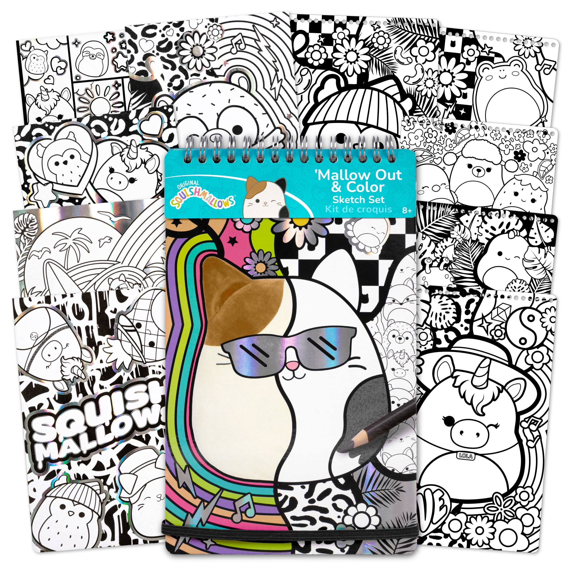 Squishmallows Mallow Out & Color Sketch Set