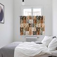 thumbnail image 3 of Floral Patchwork Kitchen Curtains Window Panels, Vintage Country Geometric Flower Insulated Window Treatment Curtain, Grommet Curtains for Bedroom/Living Room/Bathroom, 2 Piece 52"Wx63"L, 3 of 8