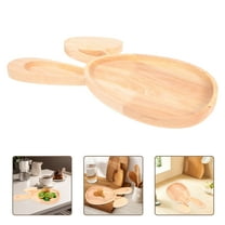 Easter Wooden Serving Tray Charcuterie Board with Bunny and Design, Cheese Display, Food Dish for Vegetables, Fruit, Salad