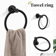 thumbnail image 4 of Juego de Accesorios de Baño 5 Piezas  Toallero Barra Extra Largo 60 cm + Anillo + Portarrollos + 2 Ganchos  Acero Inoxidable 304, Montaje en Pared (5, Plata cepillada), 4 of 8