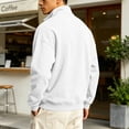 thumbnail image 4 of Domuza Quarter Zip Lapel Collar Pullover for Men Casual Lightweight Fleece Solid Color Comfort Soft Sweatshirt, 4 of 7