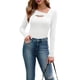 thumbnail image 3 of Camisetas de Larga para Mujer, Corte Ajustado, Estilo Otoño, con Aberturas, Estilo Y2K y Tejido Acanalado. L, 3 of 7