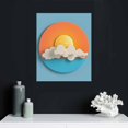thumbnail image 4 of COMIO  Sun Blue Framed Canvas Wall Art Decor,Minimalist  Sun Sunset Sunrise Sunshine Sun Rays Print Painting Artwork Home Wall Decoration For Girls Room Office,Girls Women Gift, 4 of 4