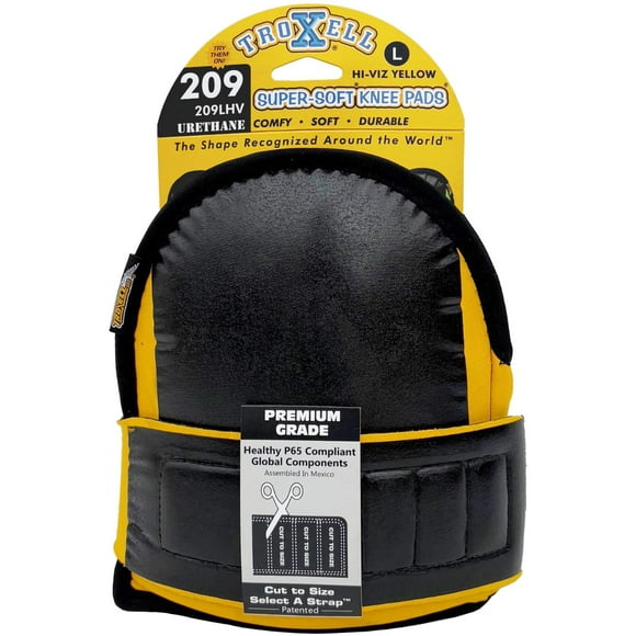 Troxell USA - SuperSoft Knee Pads Hi-Viz Yellow - (Large Size / Bagged in pairs)