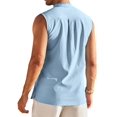 thumbnail image 4 of Men's Sleeveless Henley Tank Top Summer Beach Tank Tops Collarless Casual Cruise Dress Shirt XXXL, 4 of 10